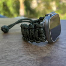 Cargar imagen en el visor de la galería, Paracord Watch Band compatible with Apple Watch Series 1, 2, 3, 4, 5, 6, 7, 8, 9, Ultra, Ultra 2 & SE (watch not included)