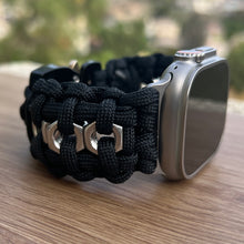Cargar imagen en el visor de la galería, Paracord Watch Band compatible with Apple Watch Series 1, 2, 3, 4, 5, 6, 7, 8, 9, Ultra, Ultra 2 & SE (watch not included)