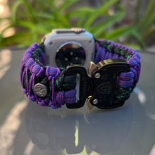 Cargar imagen en el visor de la galería, Paracord Watch Band compatible with Apple Watch Series 1, 2, 3, 4, 5, 6, 7, 8, 9, Ultra, Ultra 2 & SE (watch not included)
