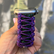 Cargar imagen en el visor de la galería, Paracord Watch Band compatible with Apple Watch Series 1, 2, 3, 4, 5, 6, 7, 8, 9, Ultra, Ultra 2 & SE (watch not included)