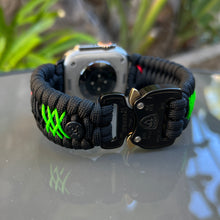 Cargar imagen en el visor de la galería, Paracord Watch Band compatible with Apple Watch Series 1, 2, 3, 4, 5, 6, 7, 8, 9, Ultra, Ultra 2 & SE (watch not included)