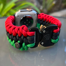 Cargar imagen en el visor de la galería, Paracord Watch Band compatible with Apple Watch Series 1, 2, 3, 4, 5, 6, 7, 8, 9, Ultra, Ultra 2 & SE (watch not included)