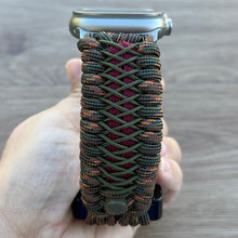 Cargar imagen en el visor de la galería, Paracord Watch Band compatible with Apple Watch Series 1, 2, 3, 4, 5, 6, 7, 8, 9, 10, Ultra, Ultra 2 & SE (watch not included)
