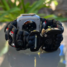 Load image into Gallery viewer, Paracord Watch Band compatible with Apple Watch Series 1, 2, 3, 4, 5, 6, 7, 8, 9, Ultra, Ultra 2 & SE (watch not included)