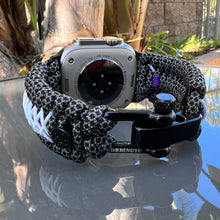 Load image into Gallery viewer, Personalized Paracord Watch Band for Apple Watch Series 1-11, Ultra, Ultra 2, Ultra 3, and SE (watch not included).