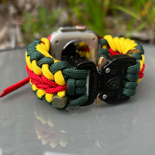 Cargar imagen en el visor de la galería, Paracord Watch Band compatible with Apple Watch Series 1, 2, 3, 4, 5, 6, 7, 8, 9, Ultra, Ultra 2 & SE (watch not included)