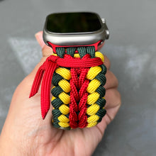 Cargar imagen en el visor de la galería, Paracord Watch Band compatible with Apple Watch Series 1, 2, 3, 4, 5, 6, 7, 8, 9, Ultra, Ultra 2 & SE (watch not included)