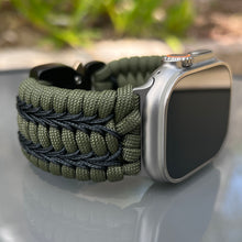 Cargar imagen en el visor de la galería, Paracord Watch Band compatible with Apple Watch Series 1, 2, 3, 4, 5, 6, 7, 8, 9, Ultra, Ultra 2 & SE (watch not included)