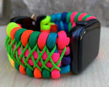 Cargar imagen en el visor de la galería, Paracord Watch Band compatible with Apple Watch Series 1, 2, 3, 4, 5, 6, 7, 8, 9, Ultra, Ultra 2 & SE (watch not included)
