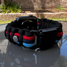 Cargar imagen en el visor de la galería, Paracord Watch Band compatible with Apple Watch Series 1, 2, 3, 4, 5, 6, 7 & SE (watch not included)