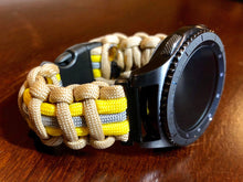 Load image into Gallery viewer, Samsung Galaxy Watch Band, Galaxy 42mm, Galaxy 46mm, Gear S3 Frontier, Gear S3 Classic, Gear Sport, 550 Paracord Watch Band.