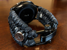 Load image into Gallery viewer, Samsung Galaxy Watch Band, Galaxy 42mm, Galaxy 46mm, Gear S3 Frontier, Gear S3 Classic, Gear Sport, 550 Paracord Watch Band.