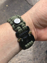 Load image into Gallery viewer, Personalized Paracord Watch Band for Apple Watch Series 1-11, Ultra, Ultra 2, Ultra 3, and SE (watch not included).