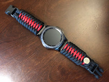 Load image into Gallery viewer, Samsung Galaxy Watch Band, Galaxy 42mm, Galaxy 46mm, Gear S3 Frontier, Gear S3 Classic, Gear Sport, 550 Paracord Watch Band.