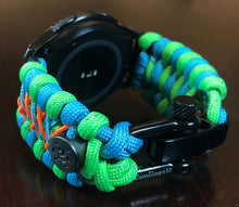 Load image into Gallery viewer, Samsung Galaxy Watch Band, Galaxy 42mm, Galaxy 46mm, Gear S3 Frontier, Gear S3 Classic, Gear Sport, 550 Paracord Watch Band.