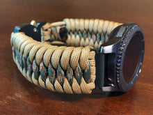 Load image into Gallery viewer, Samsung Galaxy Watch Band, Galaxy 42mm, Galaxy 46mm, Gear S3 Frontier, Gear S3 Classic, Gear Sport, 550 Paracord Watch Band.