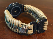 Load image into Gallery viewer, Samsung Galaxy Watch Band, Galaxy 42mm, Galaxy 46mm, Gear S3 Frontier, Gear S3 Classic, Gear Sport, 550 Paracord Watch Band.