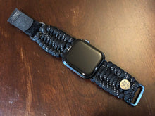 Cargar imagen en el visor de la galería, Paracord Watch Band compatible with Apple Watch Series 1, 2, 3, 4, 5, 6, 7, 8, 9, Ultra, Ultra 2 & SE (watch not included)
