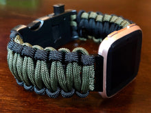 Lade das Bild in den Galerie-Viewer, Paracord Watch Band compatible with Fitbit Versa 1, Versa Lite, Versa 2, Versa 3, Versa 4, Sense, Sense 2 (watch not included).