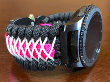 Load image into Gallery viewer, Samsung Galaxy Watch Band, Galaxy 42mm, Galaxy 46mm, Gear S3 Frontier, Gear S3 Classic, Gear Sport, 550 Paracord Watch Band.
