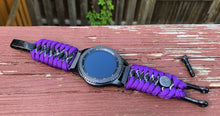 Load image into Gallery viewer, Samsung Galaxy Watch Band, Galaxy 42mm, Galaxy 46mm, Gear S3 Frontier, Gear S3 Classic, Gear Sport, 550 Paracord Watch Band.
