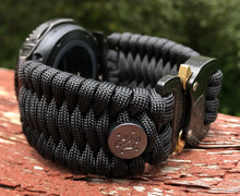 Load image into Gallery viewer, Samsung Galaxy Watch Band, Galaxy 42mm, Galaxy 46mm, Gear S3 Frontier, Gear S3 Classic, Gear Sport, 550 Paracord Watch Band.