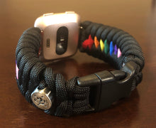 Lade das Bild in den Galerie-Viewer, Paracord Watch Band compatible with Fitbit Versa 1, Versa Lite, Versa 2, Versa 3, Versa 4, Sense, Sense 2 (watch not included).