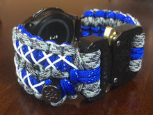 Charger l'image dans la galerie, Samsung Galaxy Watch Band, Galaxy 42mm, Galaxy 46mm, Gear S3 Frontier, Gear S3 Classic, Gear Sport, 550 Paracord Watch Band.