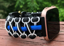 Lade das Bild in den Galerie-Viewer, Paracord Watch Band compatible with Fitbit Versa 1, Versa Lite, Versa 2, Versa 3, Versa 4, Sense, Sense 2 (watch not included).