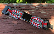 Charger l'image dans la galerie, Paracord Watch Band compatible with Apple Watch Series 1, 2, 3, 4, 5, 6, 7 & SE (watch not included)