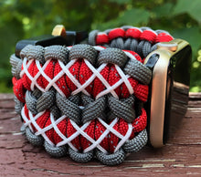 Charger l'image dans la galerie, Paracord Watch Band compatible with Apple Watch Series 1, 2, 3, 4, 5, 6, 7 & SE (watch not included)