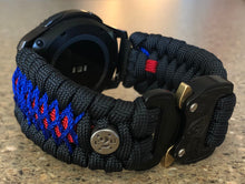 Load image into Gallery viewer, Samsung Galaxy Watch Band, Galaxy 42mm, Galaxy 46mm, Gear S3 Frontier, Gear S3 Classic, Gear Sport, 550 Paracord Watch Band.