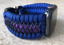 Charger l'image dans la galerie, Paracord Watch Band compatible with Apple Watch Series 1, 2, 3, 4, 5, 6, 7, 8, Ultra & SE (watch not included)