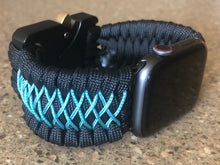 Cargar imagen en el visor de la galería, Paracord Watch Band compatible with Apple Watch Series 1, 2, 3, 4, 5, 6, 7 & SE (watch not included)
