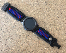 Load image into Gallery viewer, Samsung Galaxy Watch Band, Galaxy 42mm, Galaxy 46mm, Gear S3 Frontier, Gear S3 Classic, Gear Sport, 550 Paracord Watch Band.