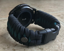 Load image into Gallery viewer, Samsung Galaxy Watch Band, Galaxy 42mm, Galaxy 46mm, Gear S3 Frontier, Gear S3 Classic, Gear Sport, 550 Paracord Watch Band.