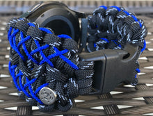 Load image into Gallery viewer, Samsung Galaxy Watch Band, Galaxy 42mm, Galaxy 46mm, Gear S3 Frontier, Gear S3 Classic, Gear Sport, 550 Paracord Watch Band.