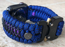Load image into Gallery viewer, Personalized Paracord Watch Band for Apple Watch Series 1-11, Ultra, Ultra 2, Ultra 3, and SE (watch not included).