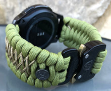 Charger l'image dans la galerie, Samsung Galaxy Watch Band, Galaxy 42mm, Galaxy 46mm, Gear S3 Frontier, Gear S3 Classic, Gear Sport, 550 Paracord Watch Band.