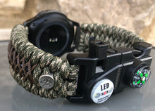 Load image into Gallery viewer, Samsung Galaxy Watch Band, Galaxy 42mm, Galaxy 46mm, Gear S3 Frontier, Gear S3 Classic, Gear Sport, 550 Paracord Watch Band.