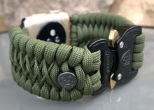 Lade das Bild in den Galerie-Viewer, Paracord Watch Band compatible with Apple Watch Series 1, 2, 3, 4, 5, 6, 7 & SE (watch not included)
