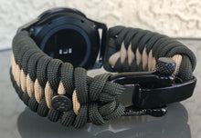 Load image into Gallery viewer, Samsung Galaxy Watch Band, Galaxy 42mm, Galaxy 46mm, Gear S3 Frontier, Gear S3 Classic, Gear Sport, 550 Paracord Watch Band.