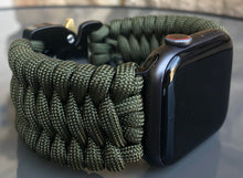 Charger l'image dans la galerie, Paracord Watch Band compatible with Apple Watch Series 1, 2, 3, 4, 5, 6, 7, 8, Ultra & SE (watch not included)
