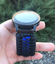 Load image into Gallery viewer, Paracord Watch Band compatible with Garmin Approach S12, Approach S40, Approach S42, D2 Air, Vivoactive 3S, Vivoactive 3, Vivoactive 3 Music, Vivoactive 4S, Vivoactive 4, Venu, Venu 2S, Venu 2, Venu SQ, Venu Music (watch not included)
