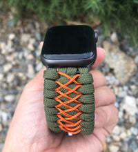 Lade das Bild in den Galerie-Viewer, Paracord Watch Band compatible with Apple Watch Series 1, 2, 3, 4, 5, 6, 7, 8, Ultra & SE (watch not included)