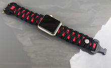 Cargar imagen en el visor de la galería, Paracord Watch Band compatible with Apple Watch Series 1, 2, 3, 4, 5, 6, 7 & SE (watch not included)