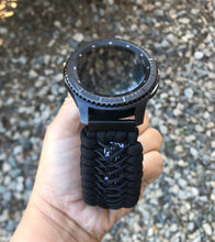 Load image into Gallery viewer, Samsung Galaxy Watch Band, Galaxy 42mm, Galaxy 46mm, Gear S3 Frontier, Gear S3 Classic, Gear Sport, 550 Paracord Watch Band.