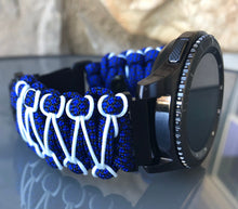 Load image into Gallery viewer, Samsung Galaxy Watch Band, Galaxy 42mm, Galaxy 46mm, Gear S3 Frontier, Gear S3 Classic, Gear Sport, 550 Paracord Watch Band.