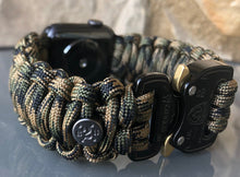 Cargar imagen en el visor de la galería, Paracord Watch Band compatible with Apple Watch Series 1, 2, 3, 4, 5, 6, 7 & SE (watch not included)