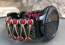 Load image into Gallery viewer, Samsung Galaxy Watch Band, Galaxy 42mm, Galaxy 46mm, Gear S3 Frontier, Gear S3 Classic, Gear Sport, 550 Paracord Watch Band.